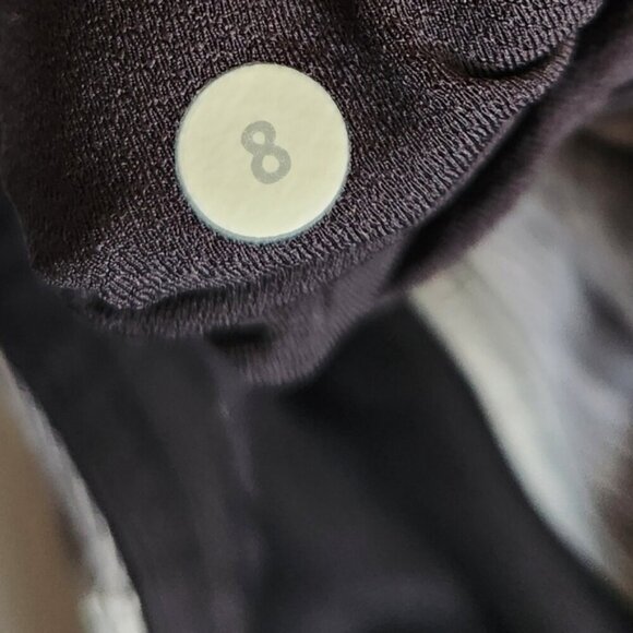 Lululemon Sun Runner Crop Leggings Space Dye Gray Black Cropped Size 8 Workout - Picture 10 of 11